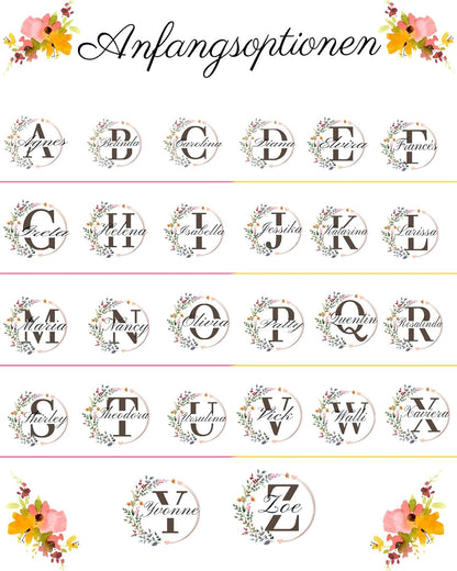 loongway Schmuckkästen für Mädchen - Personalisierte A-Z Schmuckschatulle für Frauen, Reise-Schmuckschatulle, ideal als Geburtstagsgeschenk, Brautjungfern-Geschenk, Hochzeit, Antrag