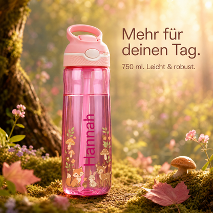 Personalisierte Trinkflasche Kinder mit Namen 750ml BPA Frei