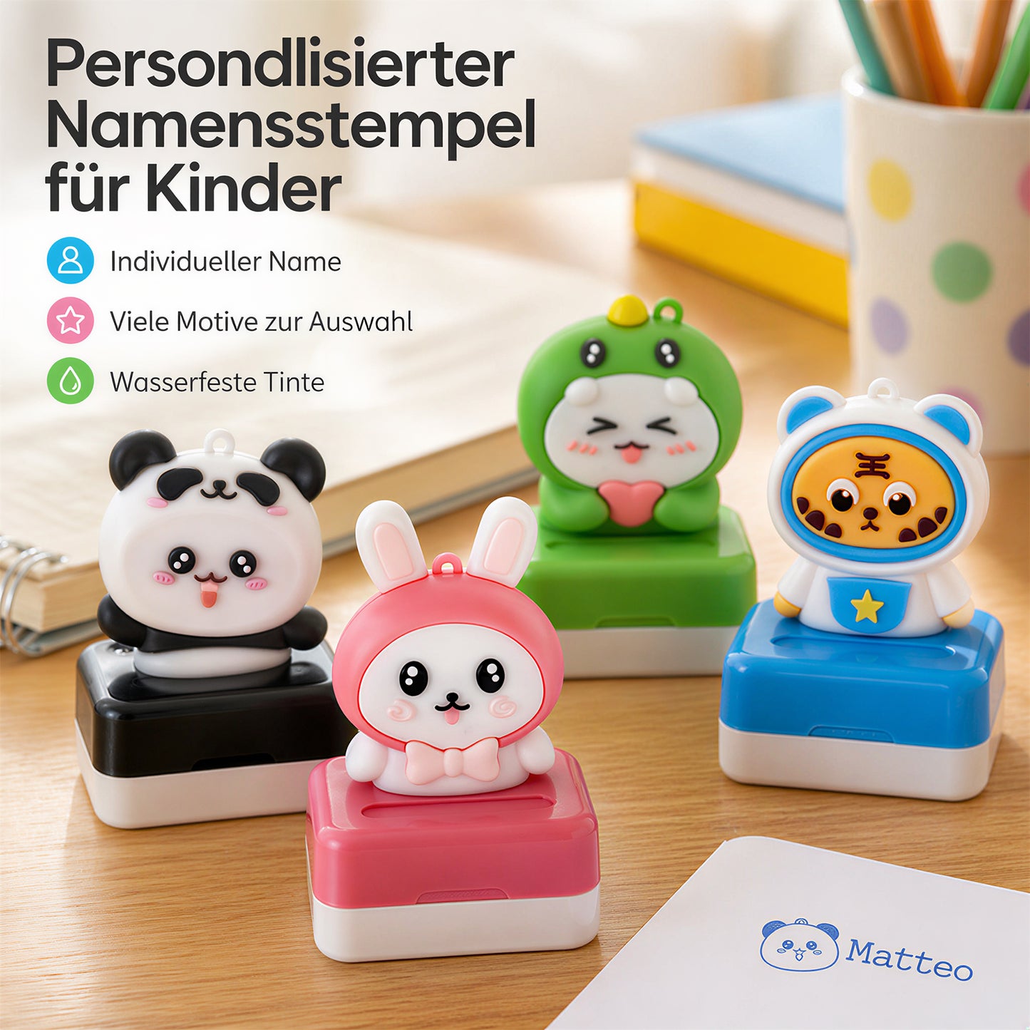 Personalisierter  Namensstempel Kinder mit Namen