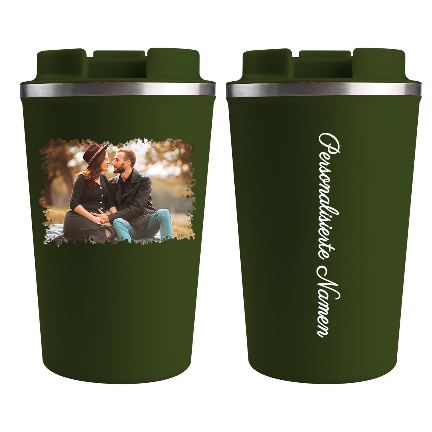 Personalisiert Thermobecher mit Foto und Namen 380ml