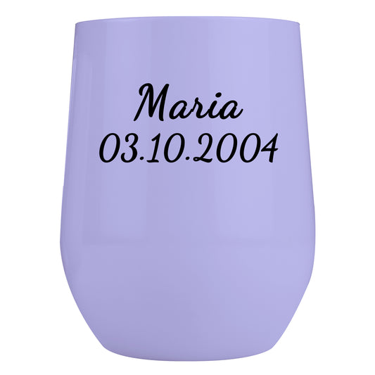 Personalisierter Thermobecher in Eierschalenform mit Namen 355ml 1.0