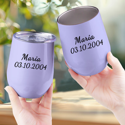 Personalisierter Thermobecher in Eierschalenform mit Namen 355ml 1.0