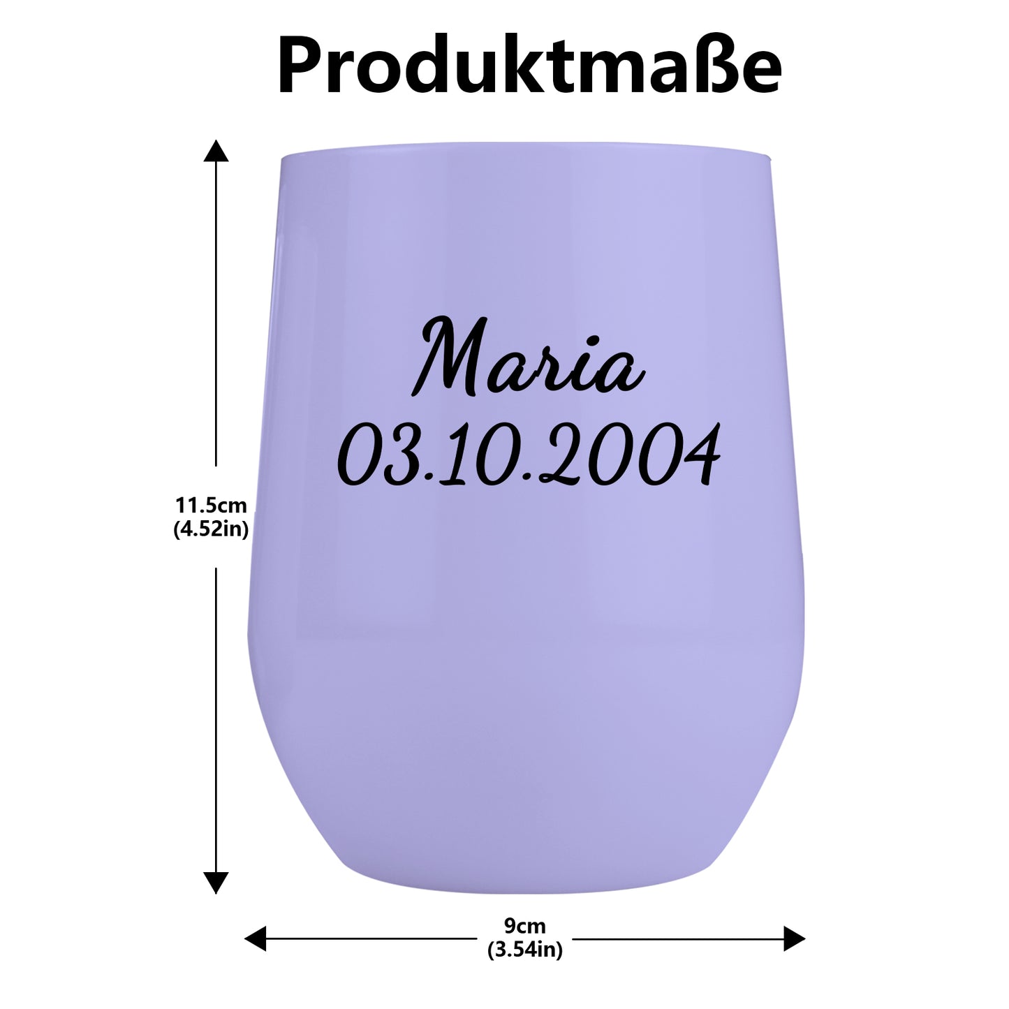 Personalisierter Thermobecher in Eierschalenform mit Namen 355ml 1.0