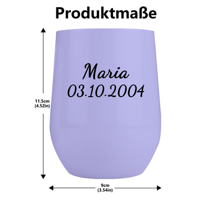 Personalisierter Thermobecher in Eierschalenform mit Namen 355ml 1.0