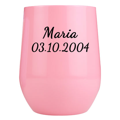 Personalisierter Thermobecher in Eierschalenform mit Namen 355ml 1.0