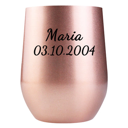 Personalisierter Thermobecher in Eierschalenform mit Namen 355ml 1.0