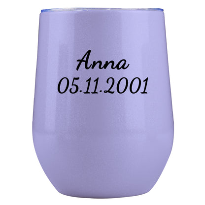 Personalisierter Thermobecher mit Namen 355ml die Regenbogenlackoberfläche