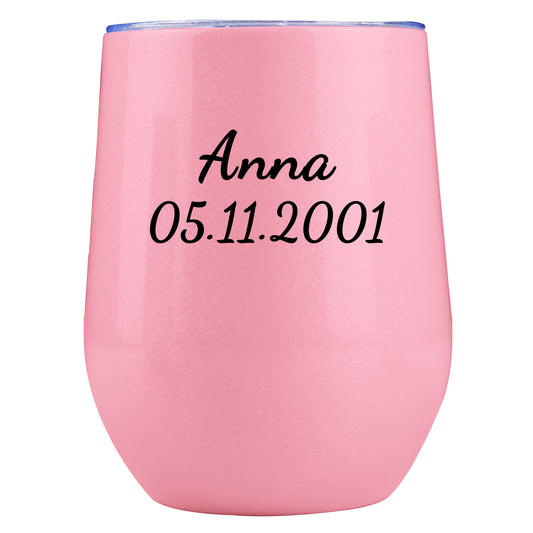 Personalisierter Thermobecher in Eierschalenform mit Namen 355ml 2.0