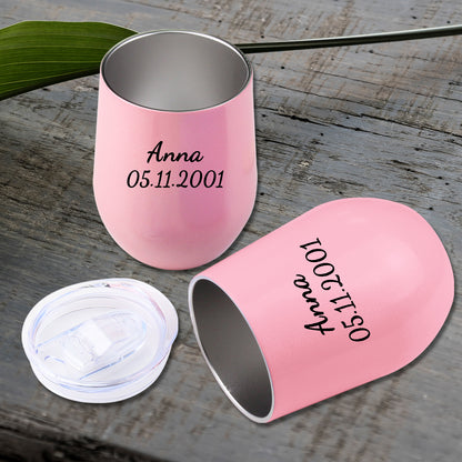 Personalisierter Thermobecher mit Namen 355ml die Regenbogenlackoberfläche