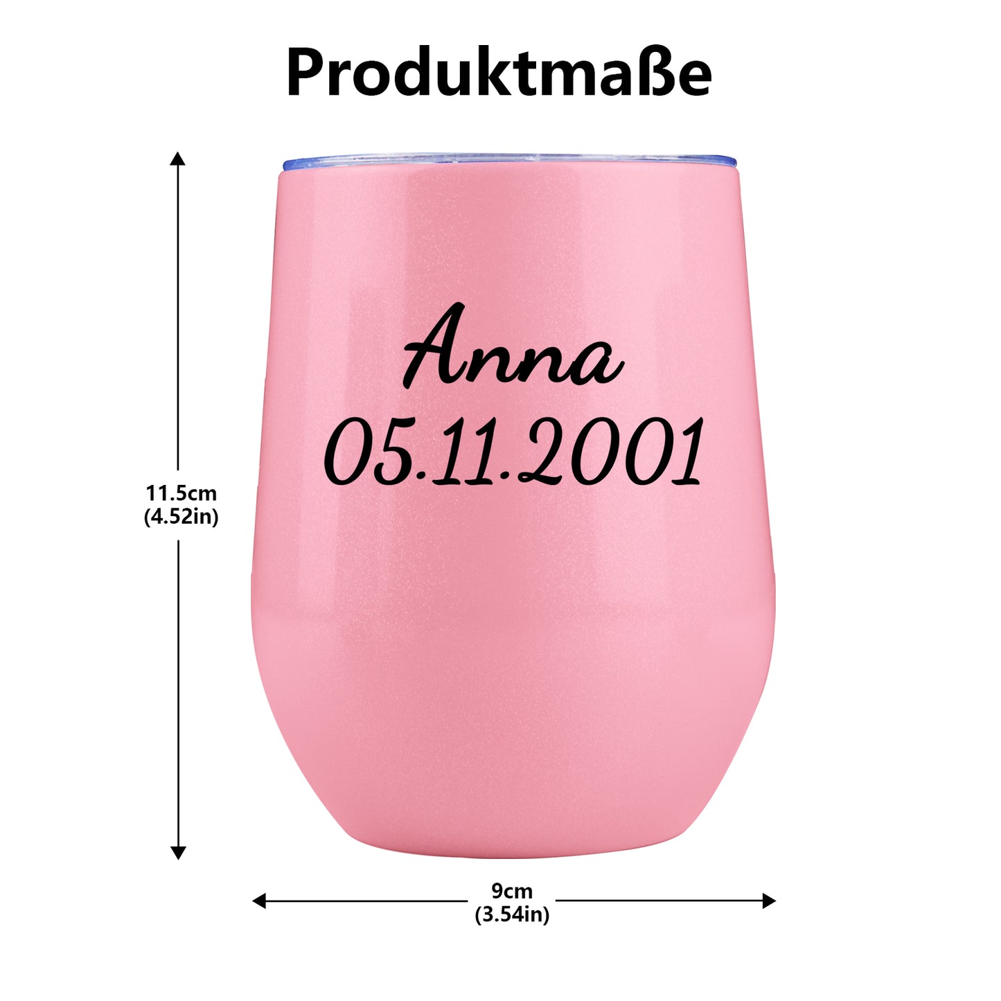 Personalisierter Thermobecher mit Namen 355ml die Regenbogenlackoberfläche