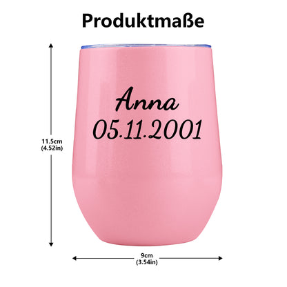 Personalisierter Thermobecher mit Namen 355ml die Regenbogenlackoberfläche