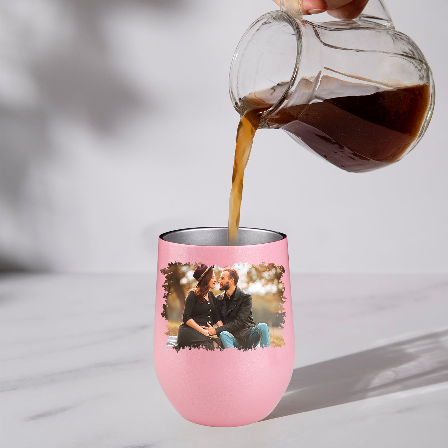 Personalisierter Thermobecher mit Foto oder Logo 355ml die Regenbogenlackoberfläche