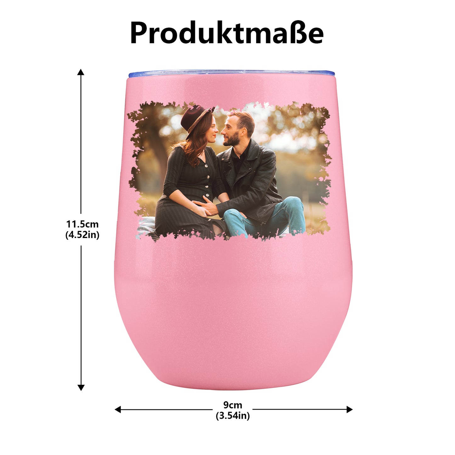Personalisierter Thermobecher mit Foto oder Logo 355ml die Regenbogenlackoberfläche