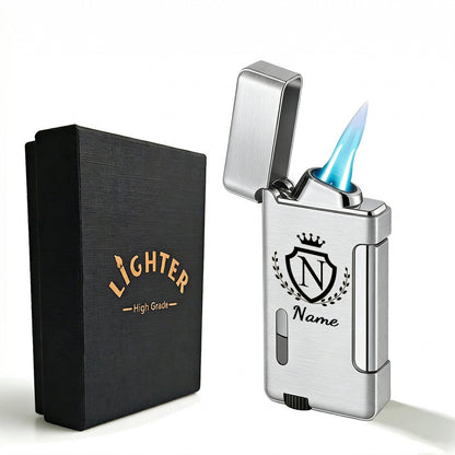 Personalisiert Feuerzeug mit Namen und Buchstabenmotiv mit Krone