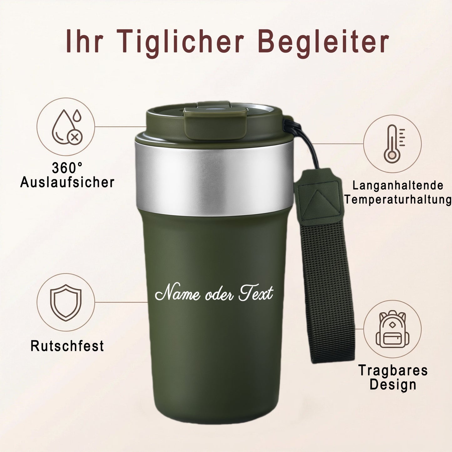 Personalisiert Thermobecher mit Namen 510ml