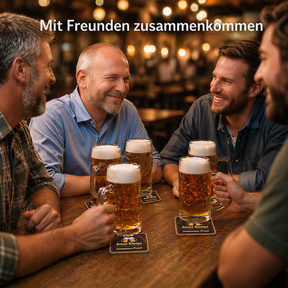 Personalisiert Bierdeckel mit Foto, Motiv oder Logo Holz