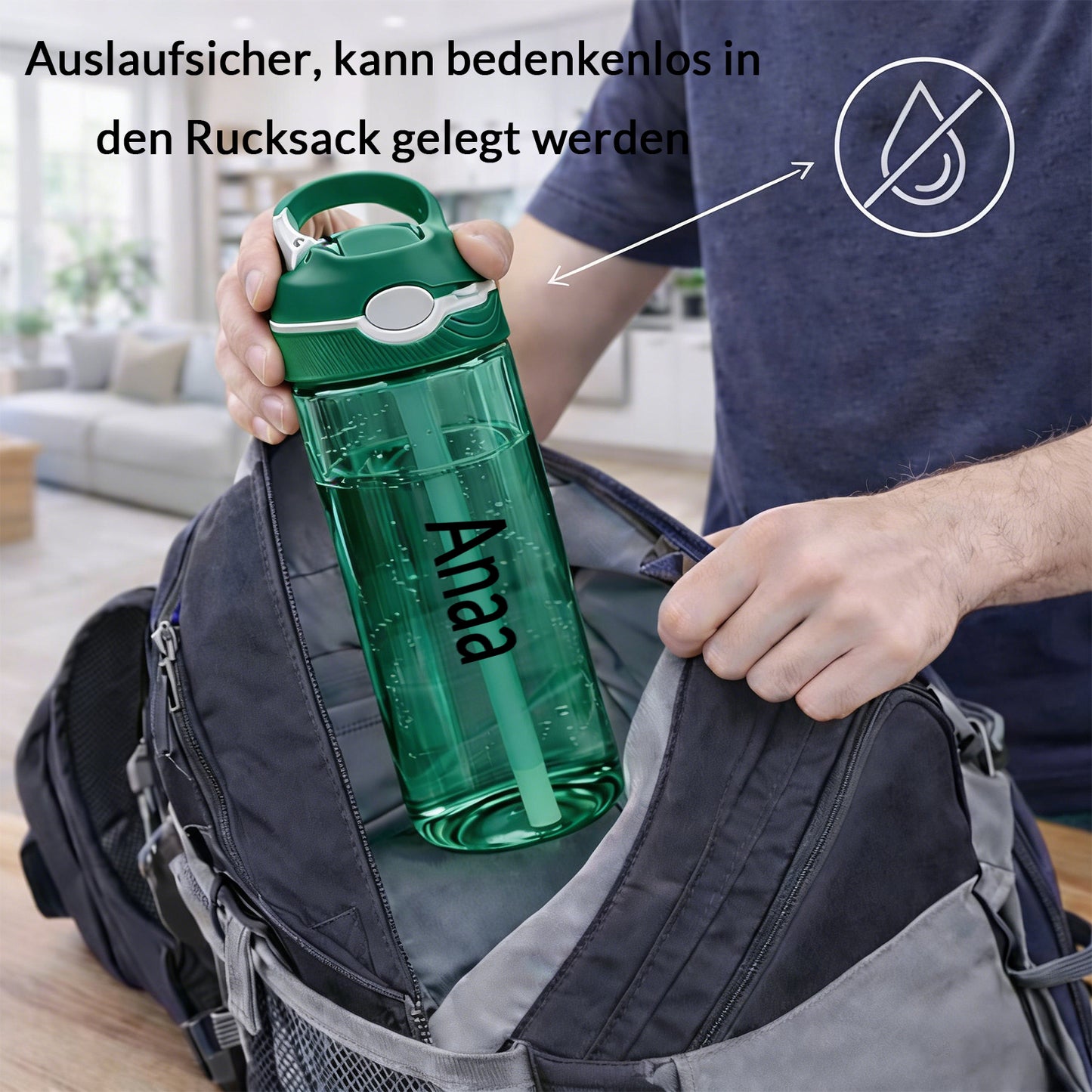Personalisierte Trinkflasche Kinder mit Namen 750ml BPA Frei