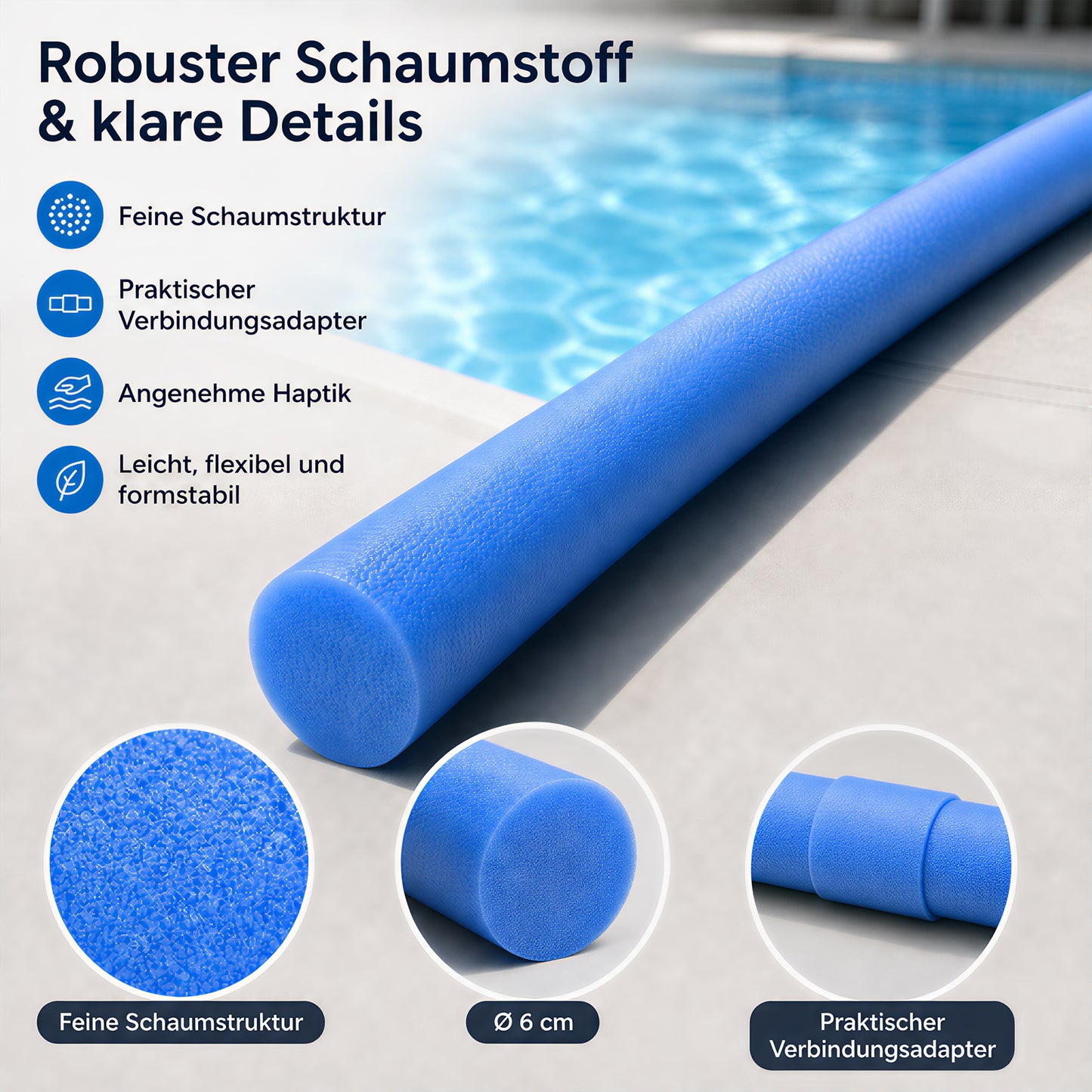 Personalisierte Poolnudel mit Logo-Druck aus Schaumstoff
