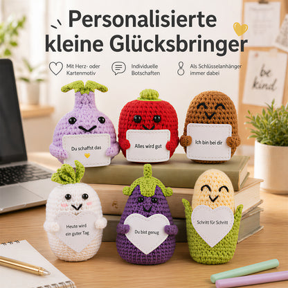 Personalisierung Kleine Glücksbringer Positive Lederkarte
